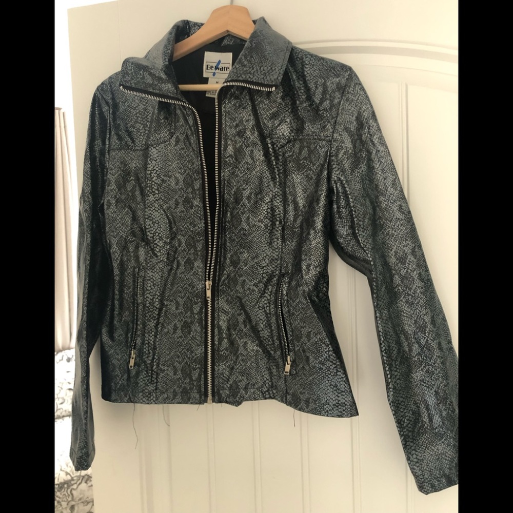 Faux Snake Skin Jacket